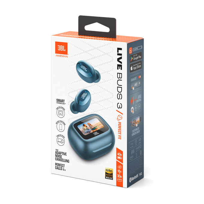 JBL Live Buds 3 - Blue - True wireless Noise Cancelling bud-type earbuds - Detailshot 15 image number null